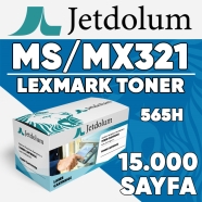 JETDOLUM JET-MS/MX321 LEXMARK MS321/MX321/565H 15000 Sayfa SİYAH MUADIL Lazer...
