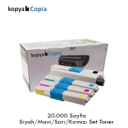 KOPYA COPIA YM-C510-SET OKI C510 KCMY 20000 Sayfa 4 RENK ( MAVİ,SİYAH,SARI,KI...