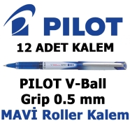 PILOT BLN-VBG5-L MAVİ 0,3 mm F (İnce) PILOT V-BALL GRİP KONİK Uçlu Roller Kal...