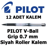 PILOT BLN-VBG7-B SİYAH 0,5 mm F (İnce) PILOT V-BALL GRİP KONİK Uçlu Roller Ka...
