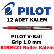 PILOT BLN-VBG10-R KIRMIZI 0,6 mm M (Orta) V-BALL GRİP KONİK Uçlu Roller Kalem...