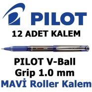 PILOT BLN-VBG10-L MAVİ 0,6 mm M (Orta) V-BALL GRİP KONİK Uçlu Roller Kalem 1....