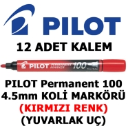PILOT SCA-100-R PERMANENT MARKER 100- KOLİ MARKÖRÜ 4.5 mm KIRMIZI İşaretleme ...