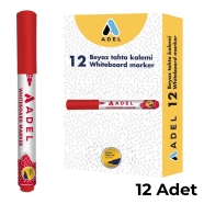 ADEL 4201882032000 Beyaz Tahta Kalemi YÜ, Kırmızı Beyaz Yazı Tahtası Kalemi