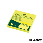 FABER CASTELL 5089565401000 FC Yapışkan Notluk 75X75mm, Sarı 100yp 10lu Yapış...