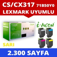 I-AICON C-71B50Y0 LEXMARK 71B50Y0 2300 Sayfa RENKLİ MUADIL Lazer Yazıcılar / ...