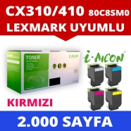 I-AICON C-80C8SM0 LEXMARK 80C8SM0 2000 Sayfa RENKLİ MUADIL Lazer Yazıcılar / ...