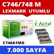 I-AICON C-C746/C748M LEXMARK C746H1MG 7000 Sayfa RENKLİ MUADIL Lazer Yazıcıla...