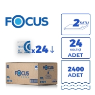 FOCUS ( 50001481 ) EXTRA 100'lü x 24 Paket 19,5 g/m² TEK KAT Orta Boy Kağıt P...