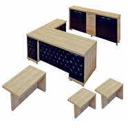 AS ÇELİK OFİS MAJÖR MJR-MJS-007 "L" Tipi 6'lı Masa Takımı