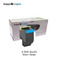 KOPYA COPIA YM-71B50C0 LEXMARK 71B50C0 2300 Sayfa CYAN MUADIL Lazer Yazıcılar...