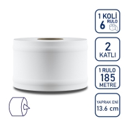 VİLO 7250 JUMBO 1 x 6'lı RULO 34 g/m² ÇİFT KAT Tuvalet Kağıdı